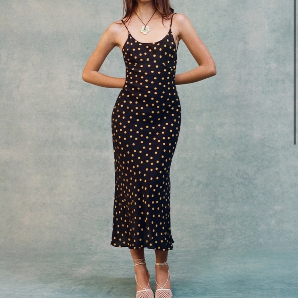 Realisation Par the IGGY polka dot slip dress